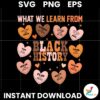 Vintage What We Learn From Black History Month Candy Hearts SVG Clipart