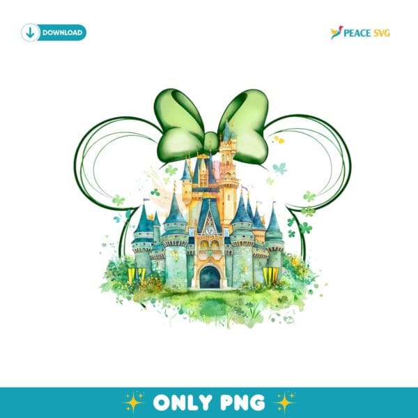 Watercolor Castle St Patricks Day Magic Kingdom Png