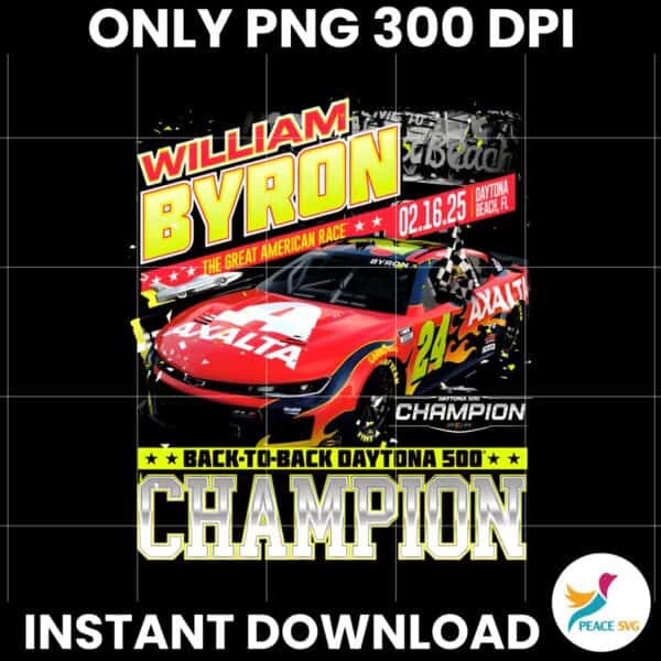 William Byron 2025 Back To Back Daytona 500 Champion PNG