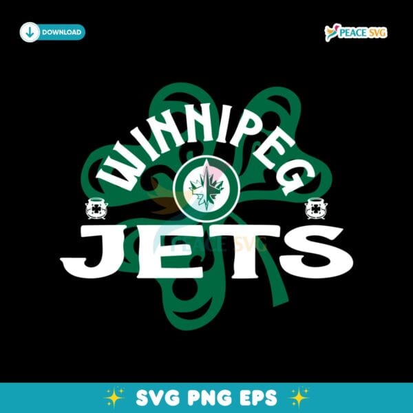 Winnipeg Jets St Patricks Day Richmond Shamrock SVG