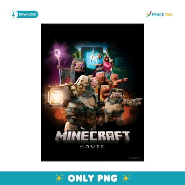 A Minecraft Movie Piglin Poster PNG