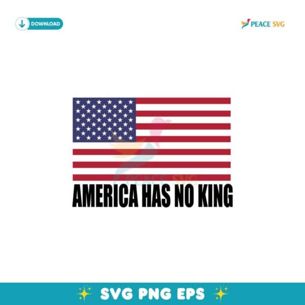 America Has No King Waterproof Sticker Svg