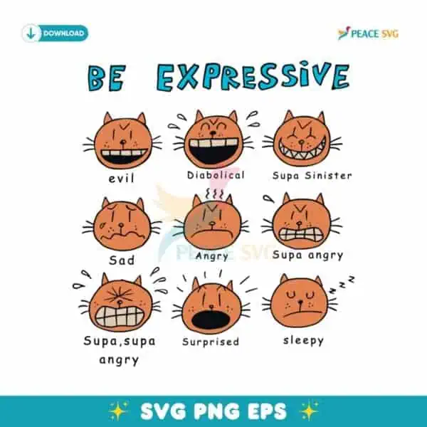 Be Expressive Petey The Cat SVG