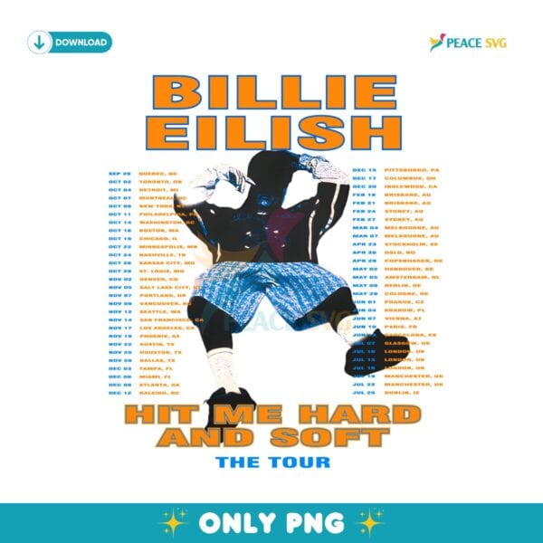 Billie Eilish Hit Me Hard And Soft Tour PNG