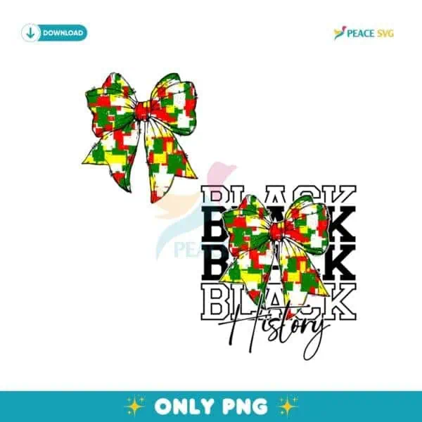 Black History Coquette Bow Black Month PNG