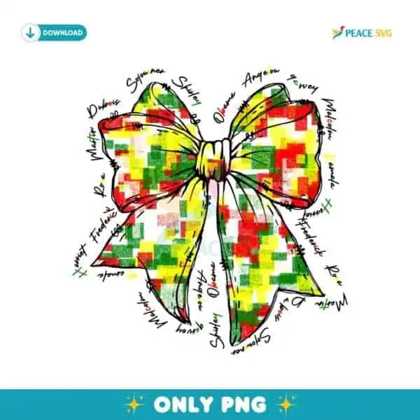 Black History Coquette Bow PNG