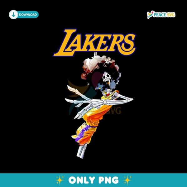 Brook One Piece x Los Angeles Lakers Basketball Png