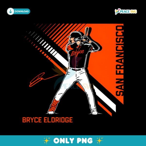 Bryce Eldridge Signature San Francisco Giants Baseball PNG