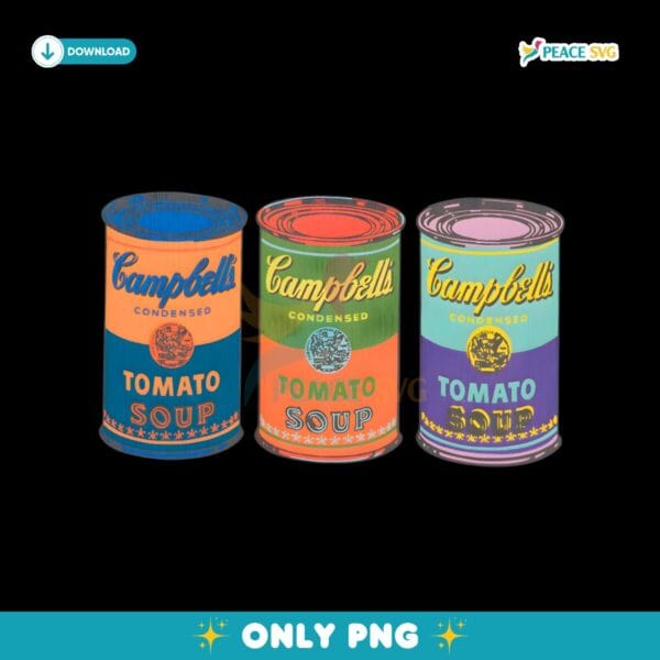 Campbells Soup Cans Pop Art Classic PNG