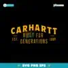 Carhartt Built For Generations Est 1889 SVG
