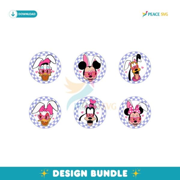 Checkered Bundle Disney Friends PNG