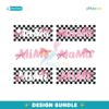 Checkered Mama Mimi Pink Bow Coquette Bundle PNG