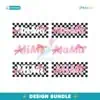Checkered Mama Mimi Pink Bow Coquette Bundle PNG