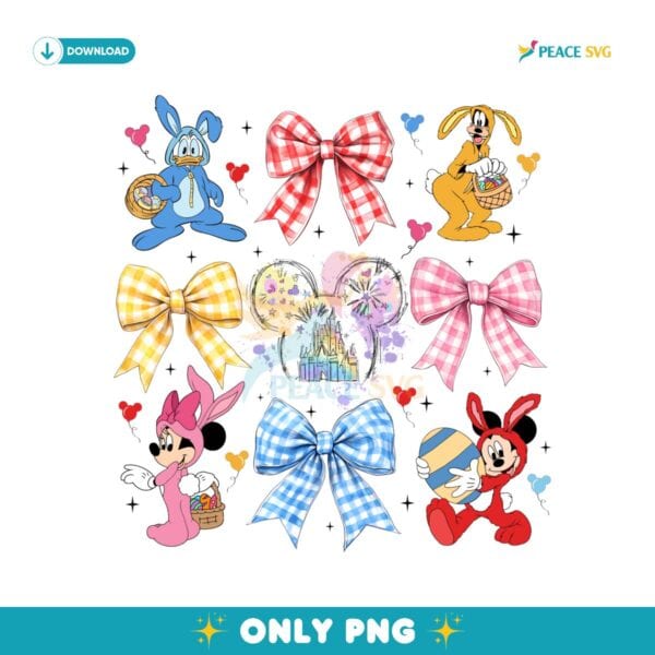 Coquette Bow Bunny Disney Friends PNG