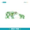 Coquette Green Bow Mama Bear PNG