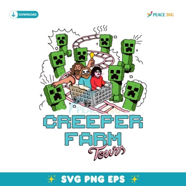 Creeper Farms Tours A Minecraft Movie SVG