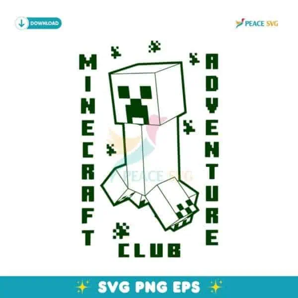 Creeper Minecraft Adventure Club SVG