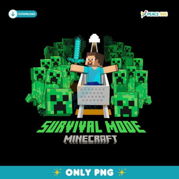 Creeper Mines Survival Mode Minecraft PNG