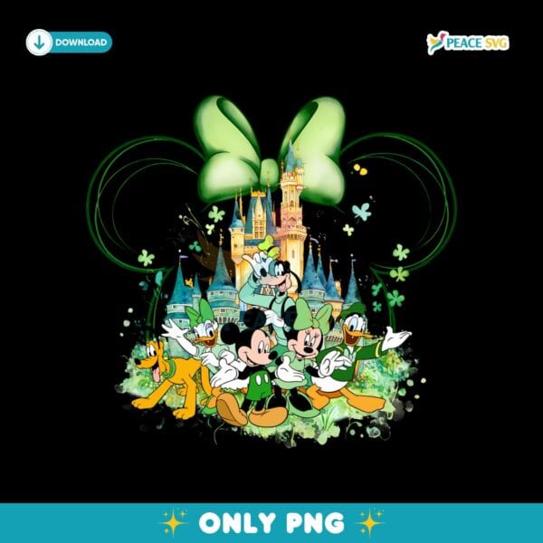 Disney Mickey Friends St Patricks Day Vibe PNG