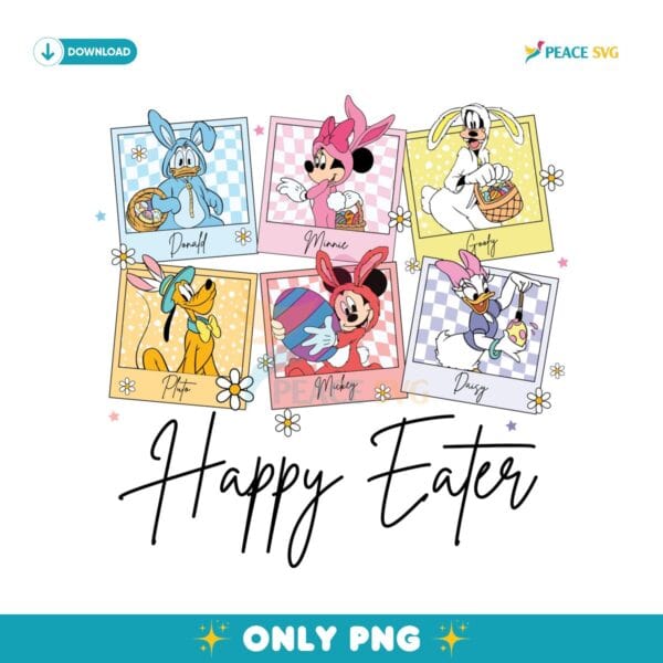 Disney Photo Mickey Minnie Happy Easter Bunny PNG