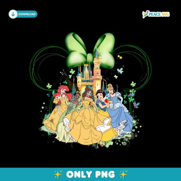 Disney Princess Minnie Castle St Patricks Day Vibe PNG