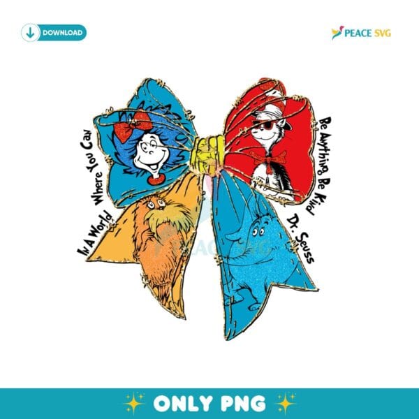 Dr Seuss Miss Thing Coquette Bow PNG