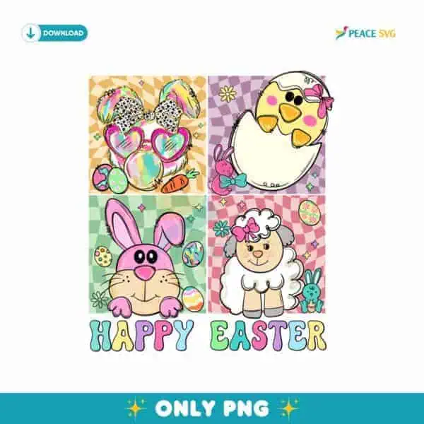 Easter Bunny Cute Chick Coquette Glitter Brushstrock Png