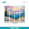 Fearfully And Wonderfully Created Wildflower Christian Quote PNG