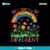 Flower Rainbow Its Okay To Be Different Crayon PNG