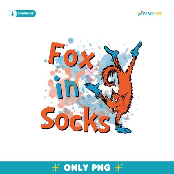 Fox In Socks Dr Seuss Day Teacher Watercolor Png