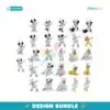 Funny Chibi Mouse Easter Cartoon Bundle PNG