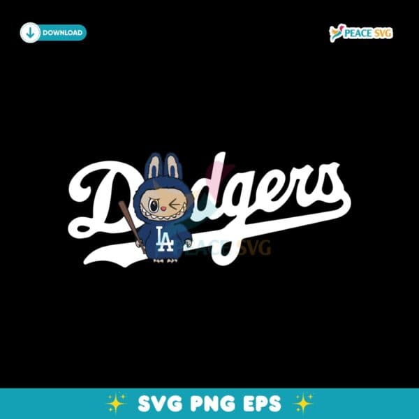 Funny Labubu Los Angeles Dodgers Baseball Svg