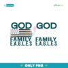 God Family Eagles American Flag PNG
