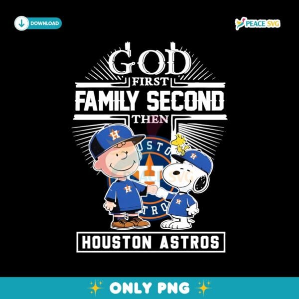 God First Family Snoopy Houston Astros Woodstock Png