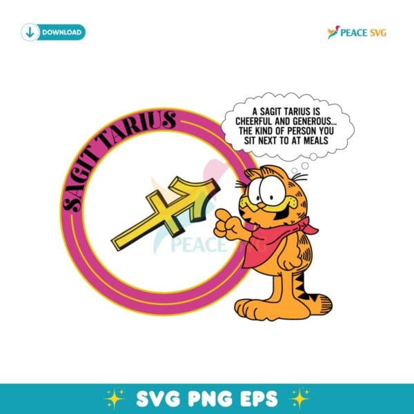 Halsey Sagittarius Garfield Funny Quote SVG