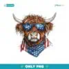 Handsome America Highland Cow PNG
