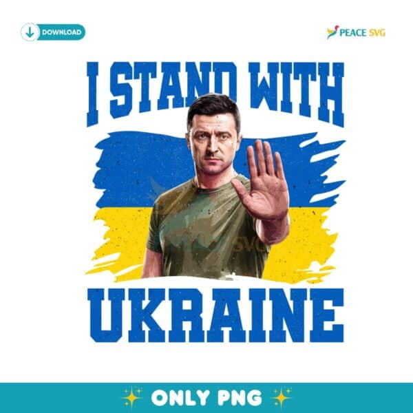 I Stand With Ukraine Supporter PNG