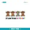 Its Ok To Be Different Autism Awareness Cow Png
