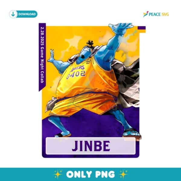 Jinbe Los Angeles Lakers X One Piece PNG