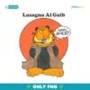 Lasagna Al Gaib Funny Garfield Cat PNG
