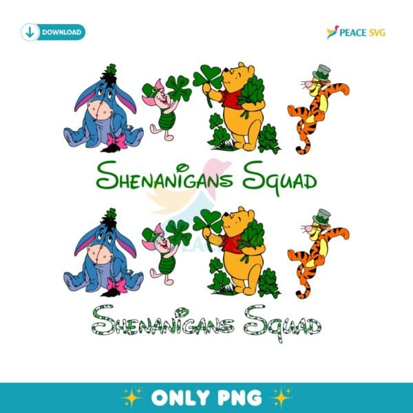 Lucky Winnie Pooh Friends Shenanigans Squad PNG