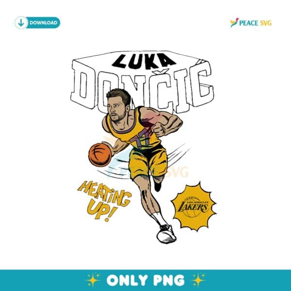 Luka Doncic Los Angeles Lakers Heating Up Comic Png