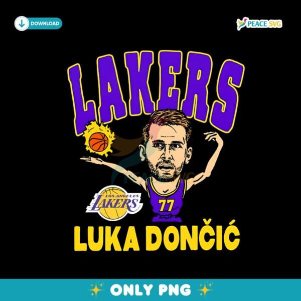 Luka Doncic Los Angeles Lakers Player Caricature Png