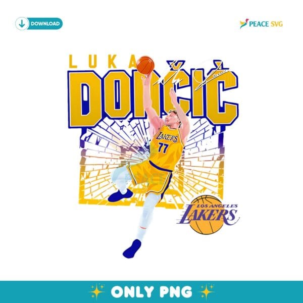 Luka Doncic Los Angeles Lakers Shattered Png