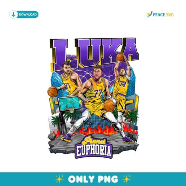 Luka Doncic Los Angeles Lakers Stadium Player Collage Png