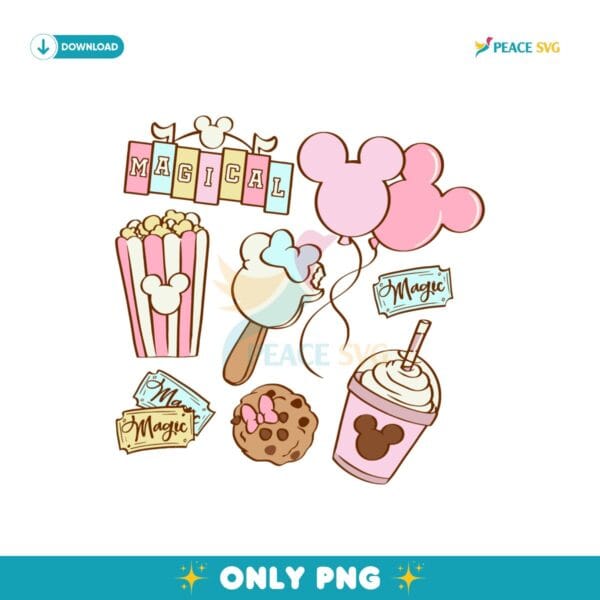 Magical Pastel Park Snacks Mickey Magical Kingdom Png