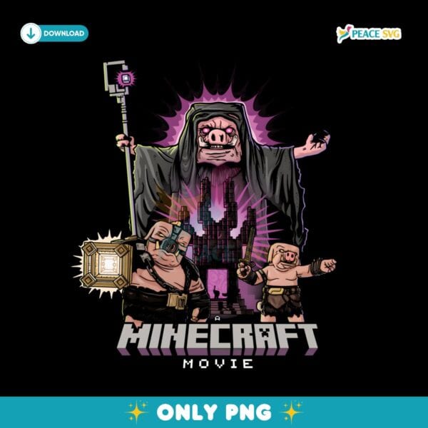 Malgosha With Piglins A Minecraft Movie PNG