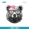 Mama Bear Coquette Pink Bow PNG