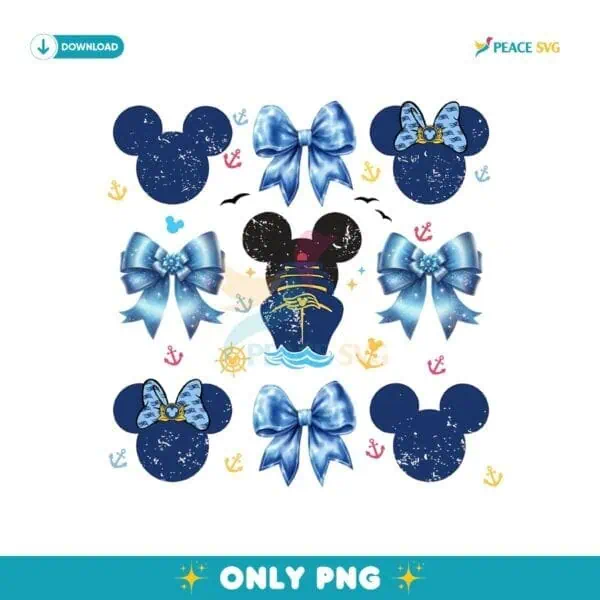 Mickey Cruise Disney Coquette Bow Mickey Png