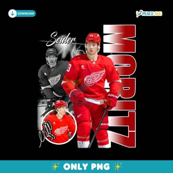 Moritz Seider Detroit Red Wings Nhl Players PNG